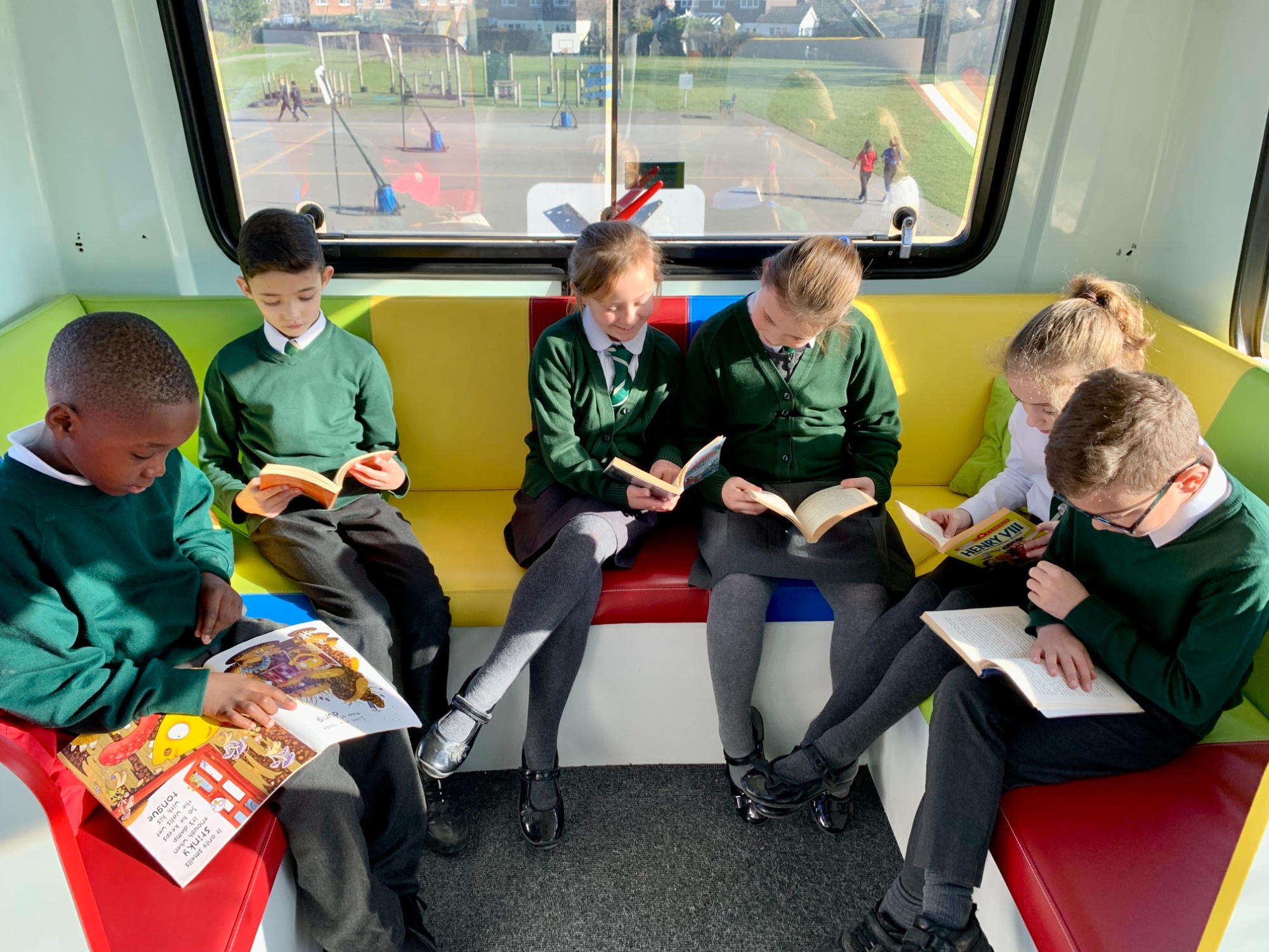 Pupils outside Meath Green Junior School